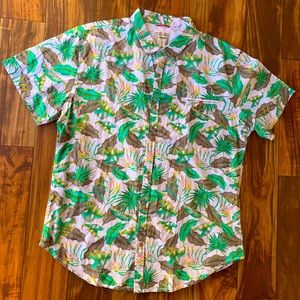 Floral Short Sleeve Button Up